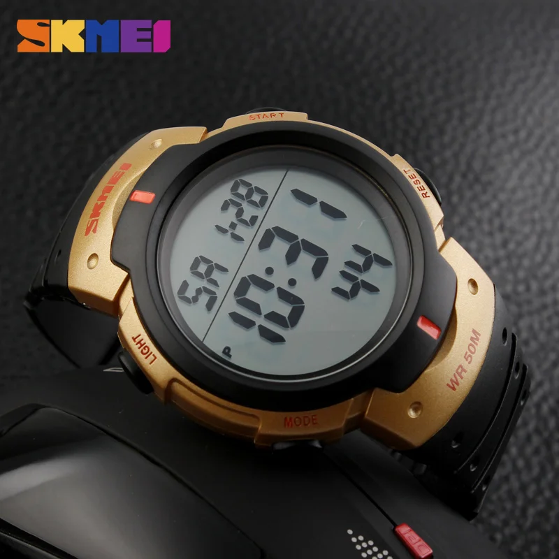 SKMEI 1068 спортивные мужские часы для занятий спортом на открытом воздухе цифровые