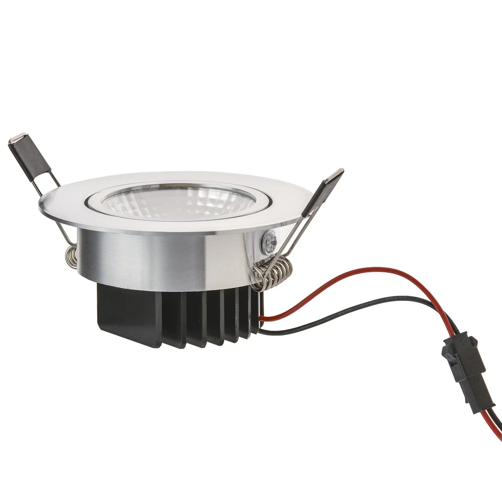 Dimmable 3W Cabinet LED Mini Downlight AC 85-265V Silver Shell Ceiling Recessed Light with Driver Warm / Nature White CE | Освещение