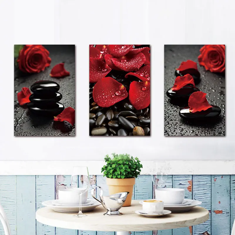Без Рамки настенная живопись розы холст картина украшение дома панно настенные