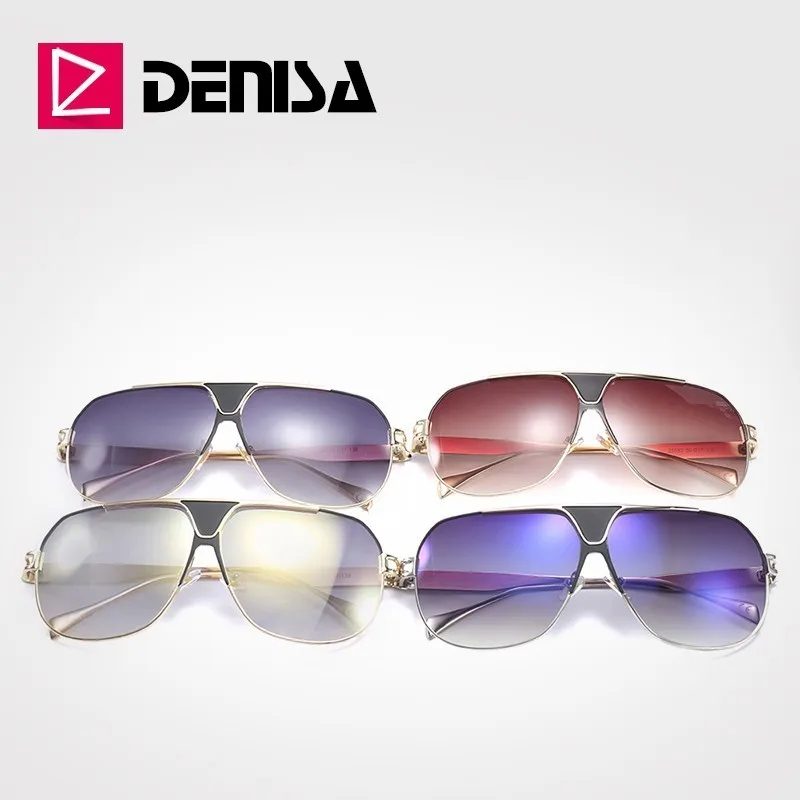 Солнцезащитные очки DENISA G25082 для мужчин и женщин роскошные зеркальные брендовые