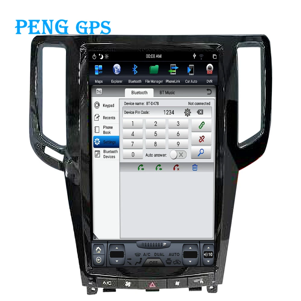 Автомобильный радиоплеер Tesla вертикальный экран для Inifiniti G25 G37 2007-2013 GPS-навигация