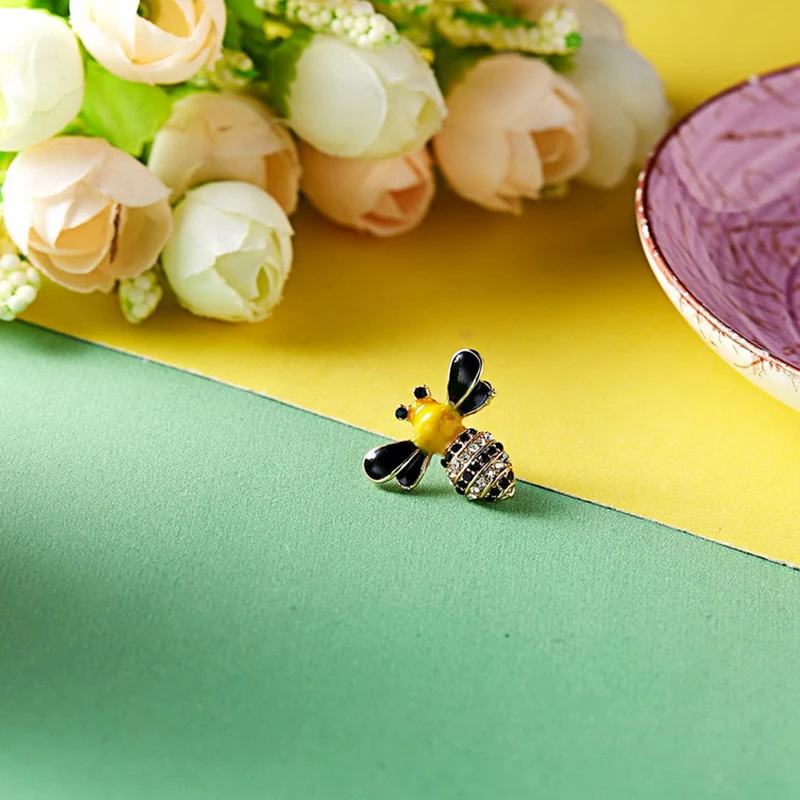 Модная Шмель Кристалл Брошь булавка нагрудный знак вечерние ювелирные изделия