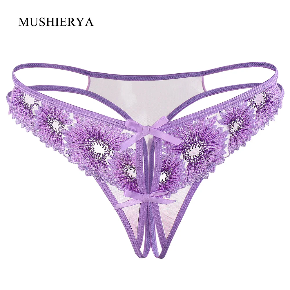 Женские сексуальные Эротические трусики с вышивкой женские стринги и G-стринги