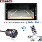 Автомобильный монитор, беспроводной 9-дюймовый ЖК-монитор TFT 1024*800 Bluetooth MP5 FM с USB SD слотом, камера заднего вида, парковочная система