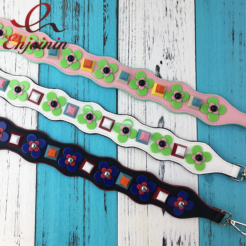 Новый стиль цветные пластиковые цветы заклепка женская сумка из искусственной