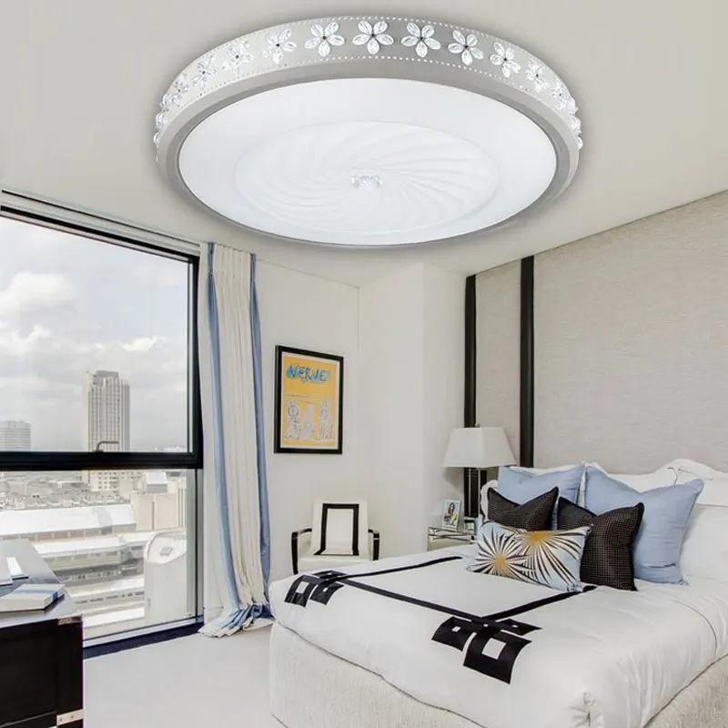 Главная потолочная лампа для спальни Хрустальная гостиной теплая романтичная