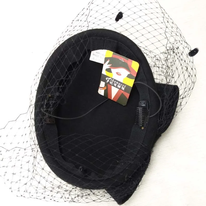 Fibonacci винтажная фетровая шляпа из шерсти войлока Шапки для Для женщин берет