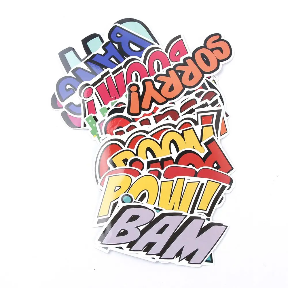 25 шт./компл. слова персонажа для рисования граффити Набор наклеек чемодан