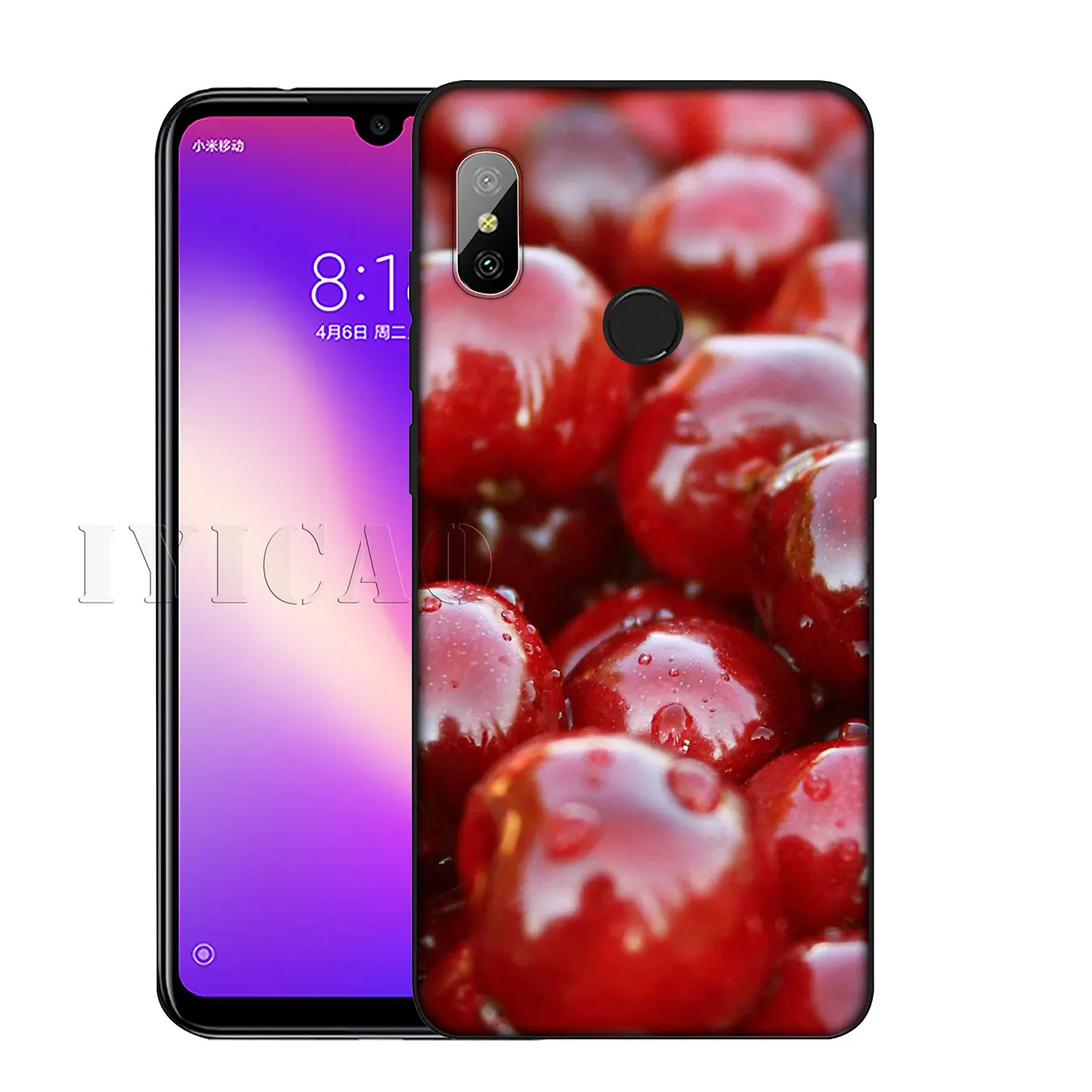 IYICAO Вишневый летний Мягкий силиконовый чехол для телефона Xiaomi Redmi K30 K20 8A 7A 6A 5A S2 GO