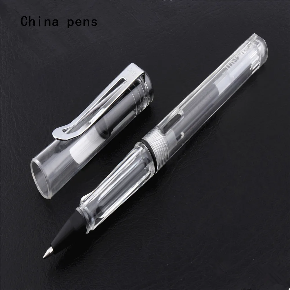 Высокое качество Jinhao 599 различные цветные школьные офисные канцелярские гелевые ручки - Цвет: Transparent white