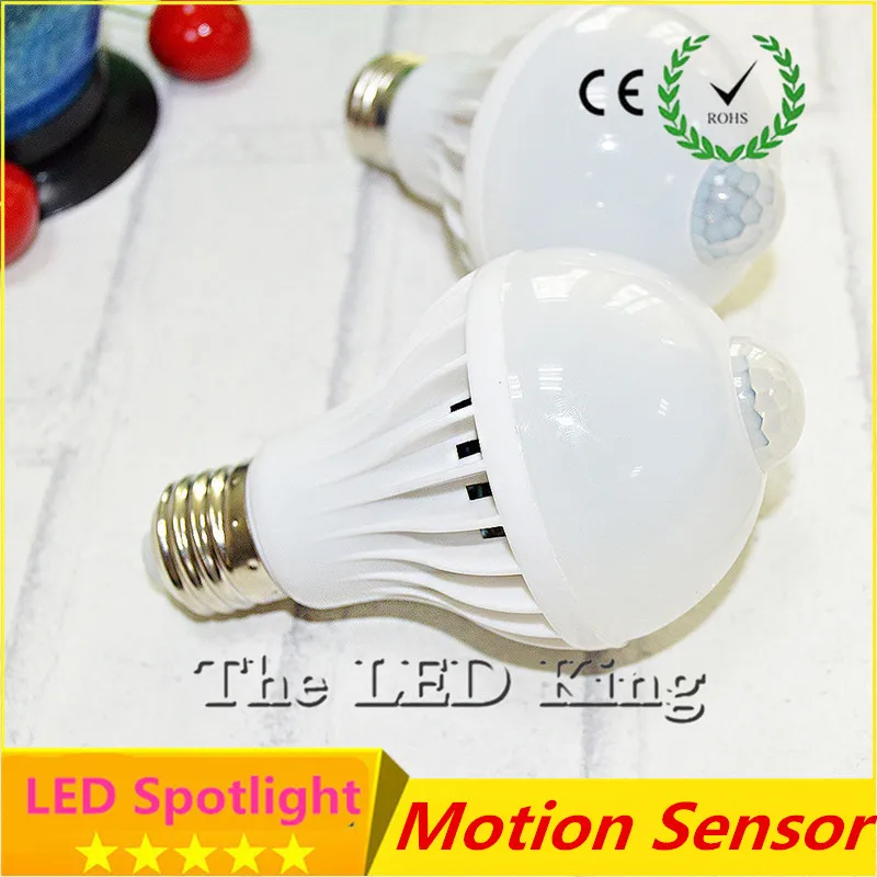 100pcs PIR Motion Sensor Lamp 5w Led E27 Bulb 7w 9w Auto Smart Infrared Body With The &amp Sound Lights | Лампы и освещение
