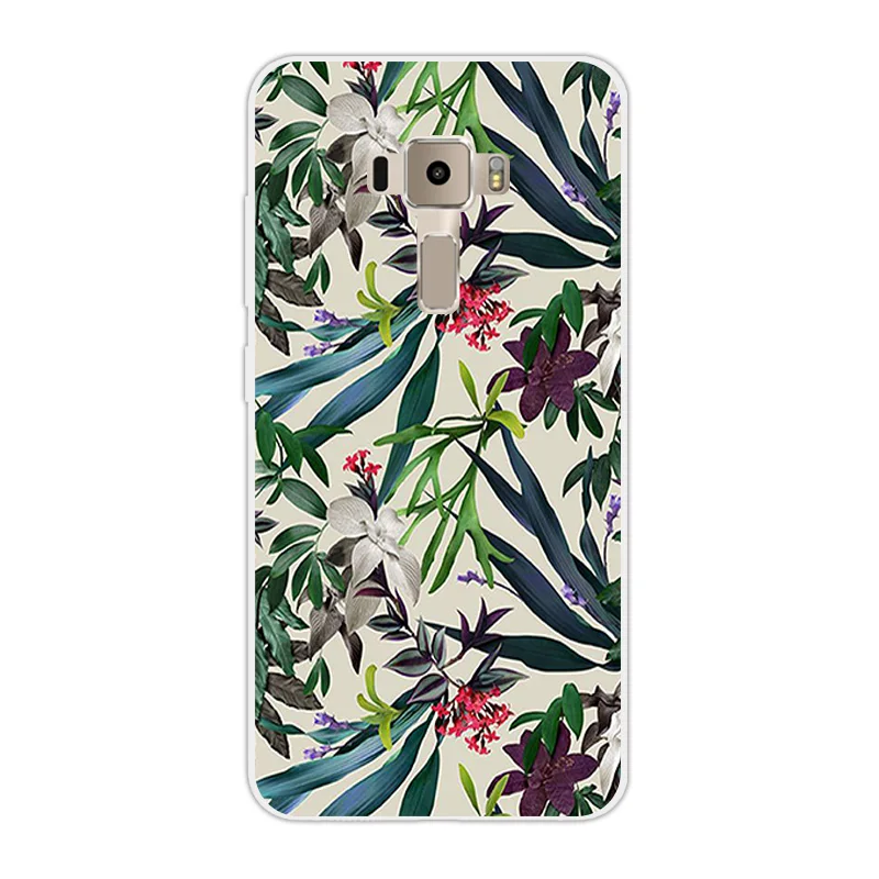 Для Zenfone 3 ZE520KL TPU Тонкий Мягкий силиконовый чехол с цветущим покрытием 5 2 дюйма для