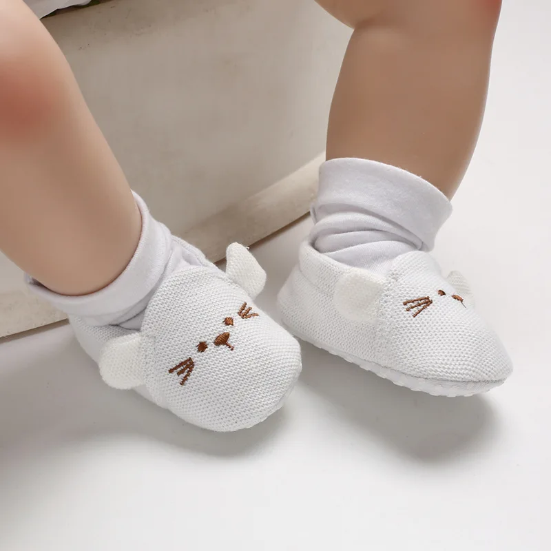 Brand New Toddler Newborn Baby Crawling Shoes Boy Girl Lamb Slippers Prewalker Trainers Fur Winter Animal Ears First Walker