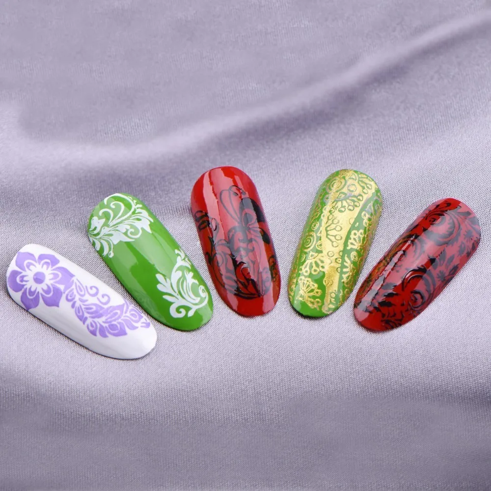 

BeautyBigBang 6*12cm Stamping Plate Flower Figure Grass Blade Image Nail Stamping Plates For Nail Art Polish Accessories