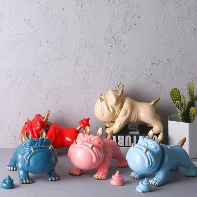 С принтом Lucky Dog свинья копилка для монет Изменить командовать бульдог дома