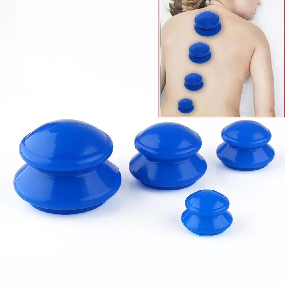 Набор из 4 китайская Акупунктура Cupping Силиконовый Массаж целлюлитная терапия качество