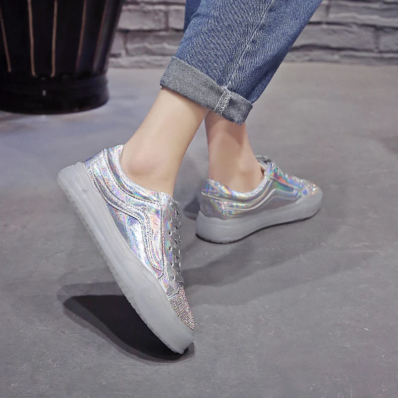 

2019 New Casual Spring Autumn women sneakers Med heels Leisure shallow Footwears Top quality lace-up Ladies Damping espadrilles