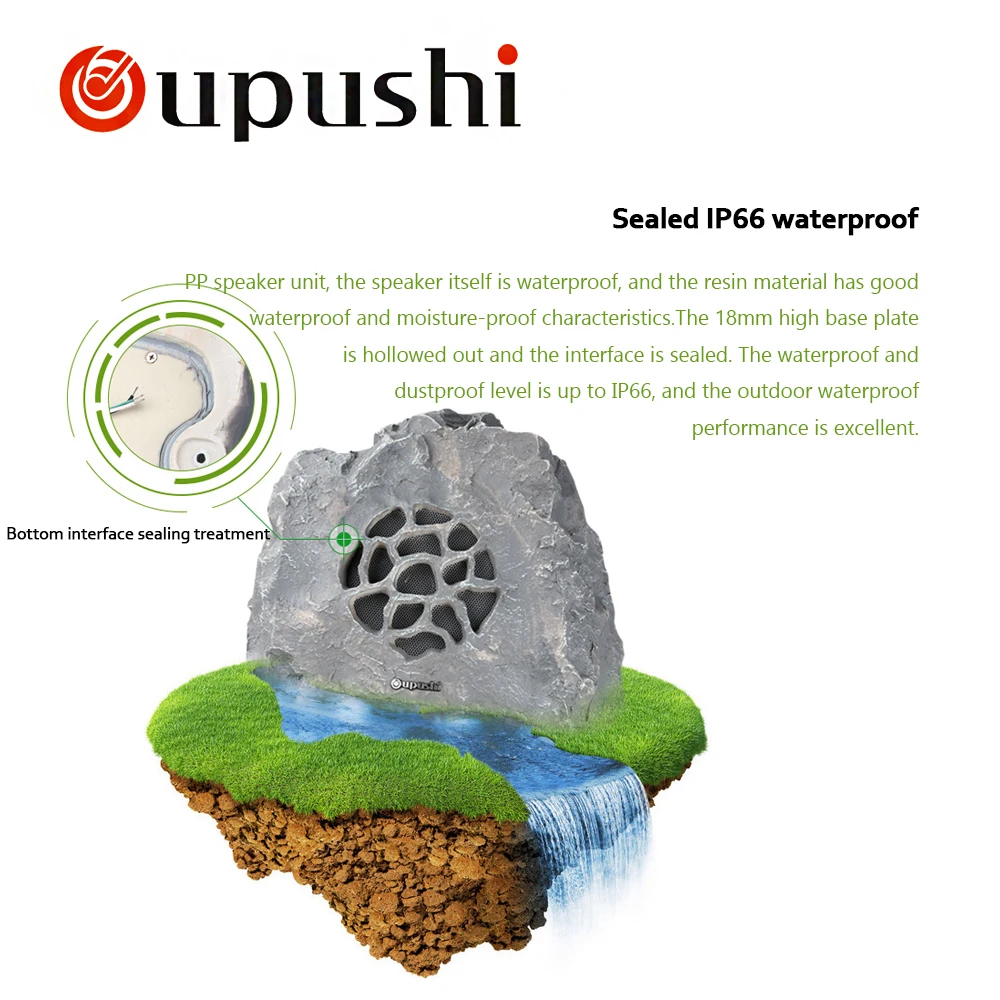 Уличная акустика OUPUSHI LS553 Tmall 5" 20 Вт, коаксиальная, водонепроницаемая, для сада и ландшафтного дизайна.