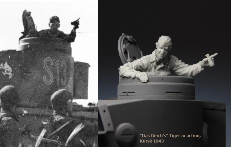1/35 модельная фигурка из смолы набор 115 WSS Panzer Commander One фигурки разобранные