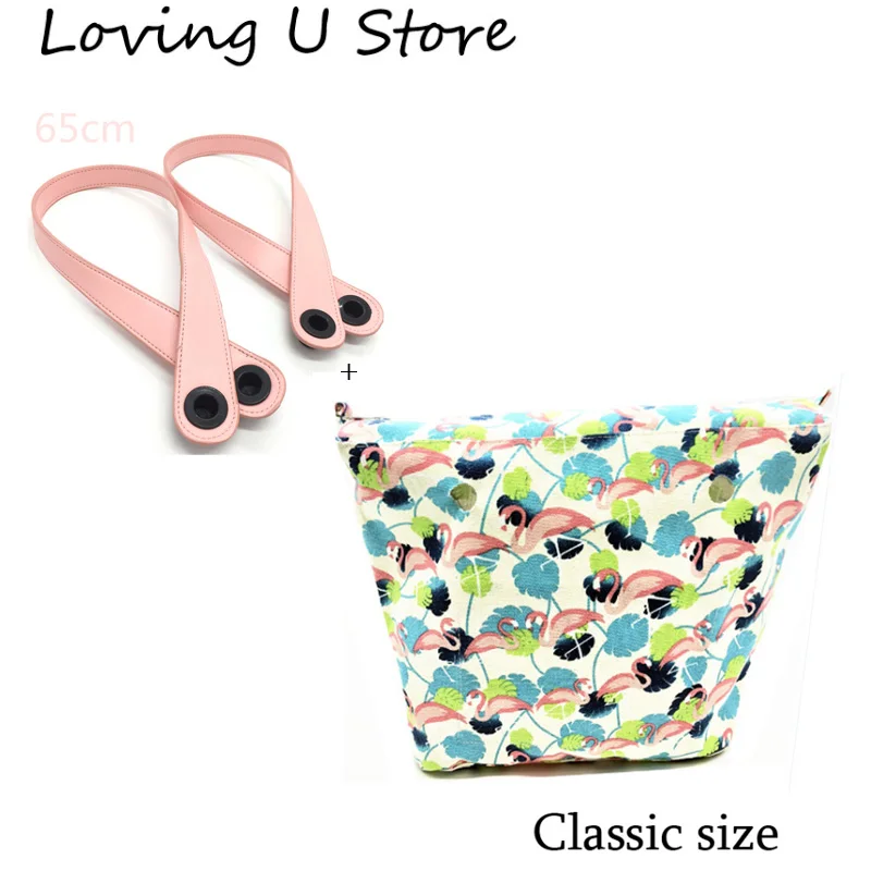 set2 Одна ручка и один классический размер Сумка Набор для obag Классическая Сумка tote - Цвет: set2