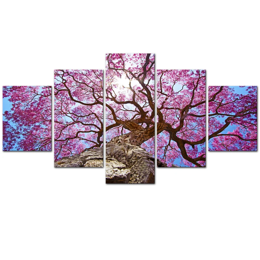 5 шт./компл. Картина на холсте с изображением вишневого дерева Красивая натюрморт