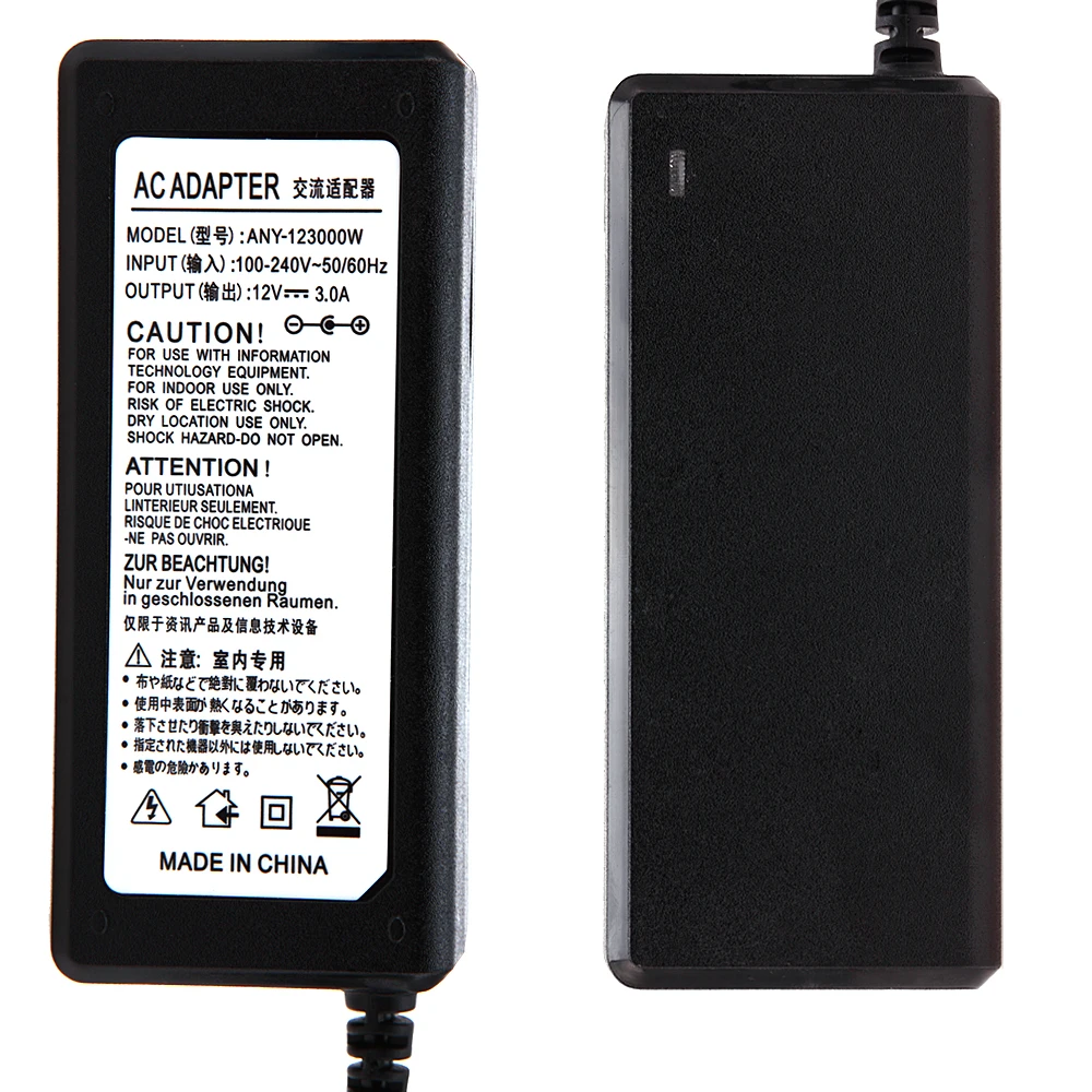 1 шт. 12V3A AC 100 В-240 В адаптер конвертер DC 12 3A 36 Вт Питание 5.5 мм x 2.5 для 5050/3528