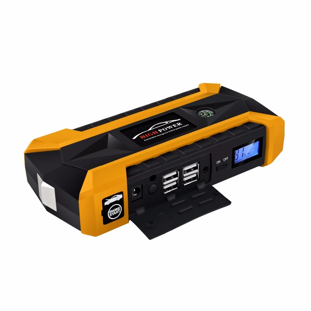 Upgrade 6L Petrol 4L Diesel Car Jump Starter 1000A Peak 80000mah Battery Power Bank 12V Auto Portable 4USB (Yellow) | Электроника