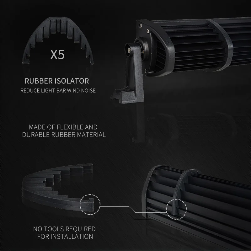 RACBOX 52 &quot300W светодиодный светильник бар комплект 4&quot рабочий кронштейн крепления