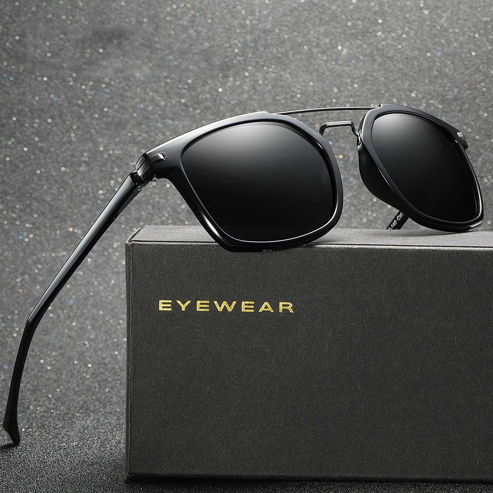 Фирменный дизайн мужские TR90 поляризованные Винтажные Солнцезащитные очки