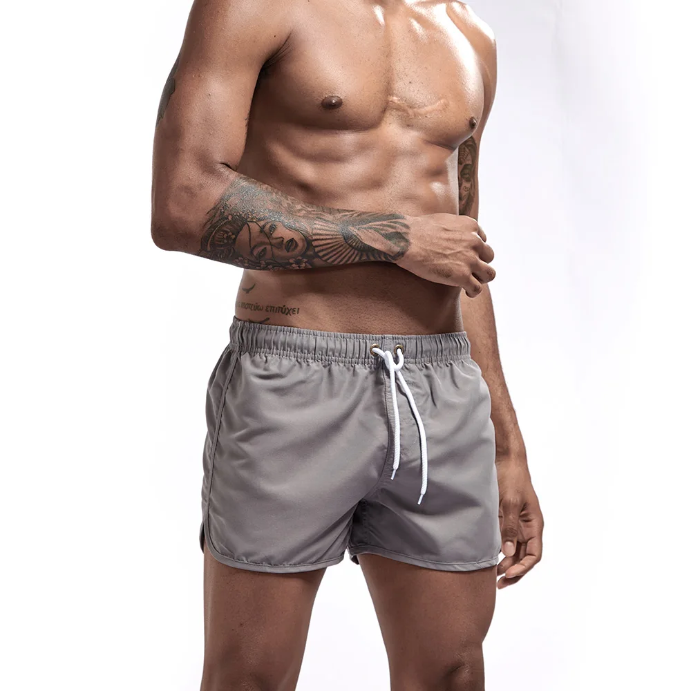 Однотонная одежда для плавания, мужские плавки, мужские плавки, Maillot De Bain Homme, купальный костюм, бермуды, пляжная одежда для серфинга, мужские пляжные шорты