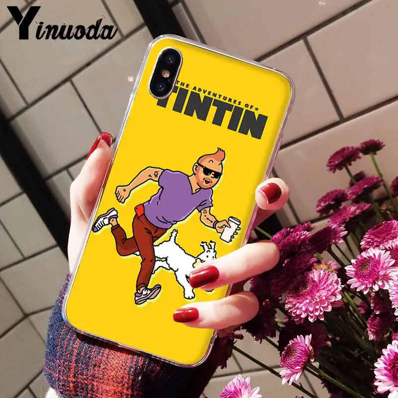 11pro MAX The Adventures of Tintin прозрачный ТПУ Мягкий силиконовый чехол для телефона iPhone 5 5Sx 6