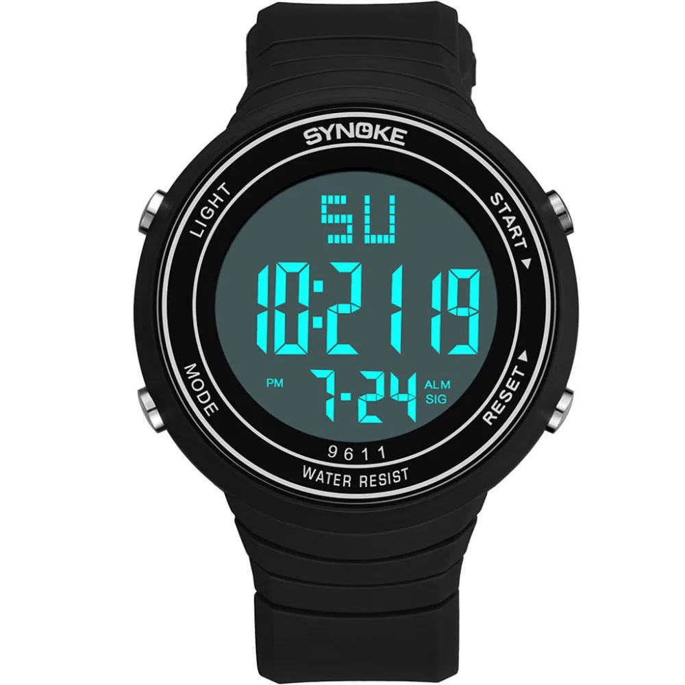 Erkek Saat роскошные мужские спортивные часы водонепроницаемые светодиодные