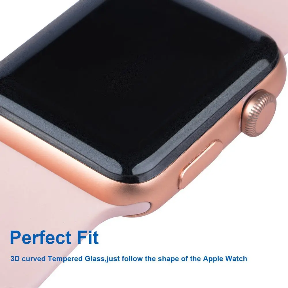 3D закаленное стекло для Apple Watch 38 мм 42 мм 40 мм 44 мм серия 4 3 2 1 5 полное покрытие изогнутые края TPU Защита экрана для iWatch 5