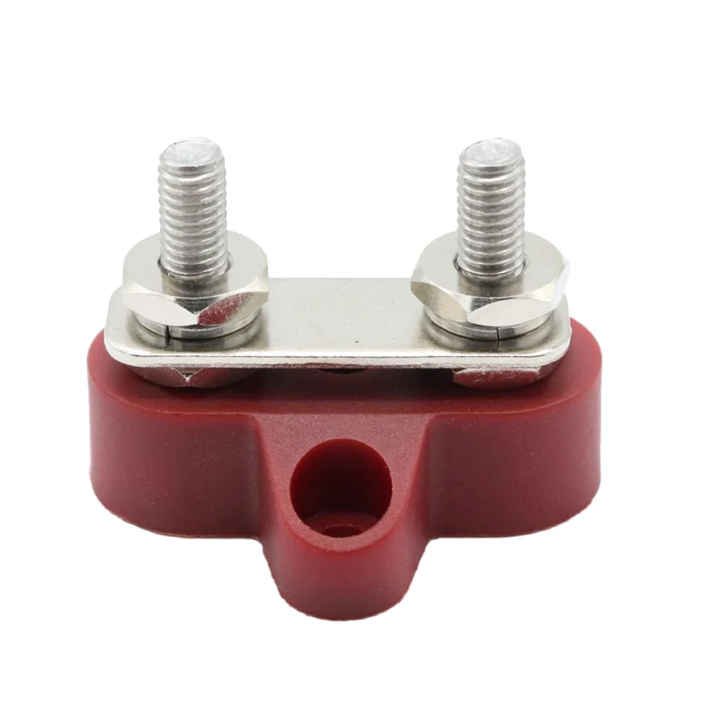 

Boat 48V M6 Terminal Dual Stud Bus Bar Power Distribution Box Red