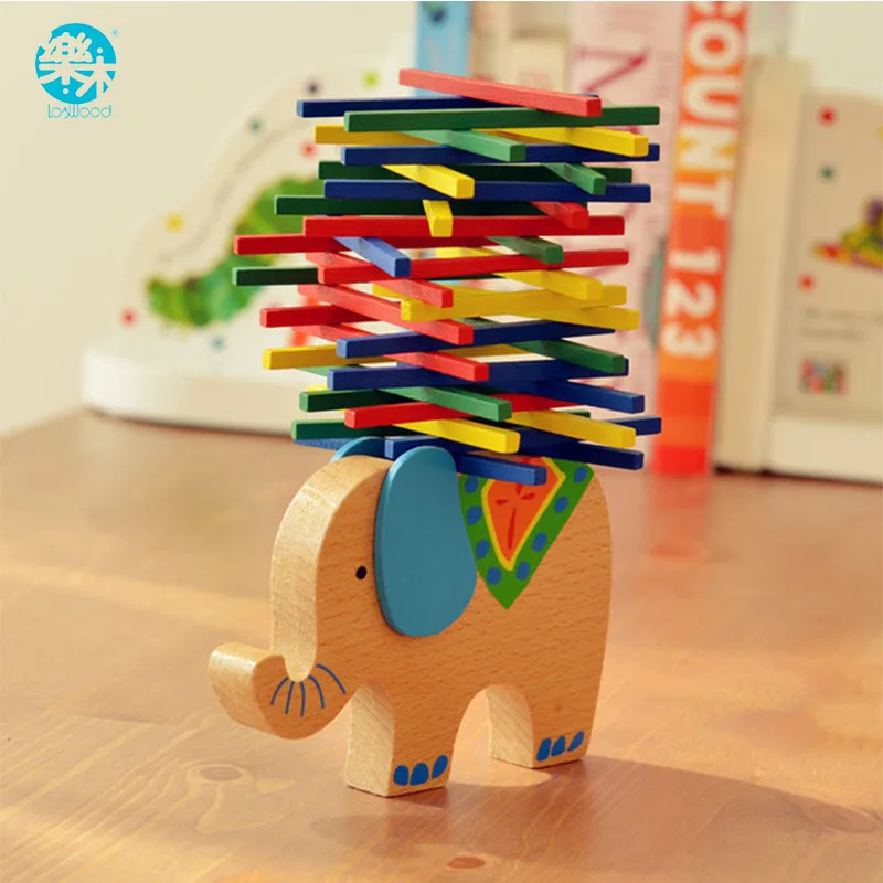 

Baby Wooden Toy Educational Elephant/Camel Balancing Blocks Wooden Toys Beech Wood Balance Game Montessori Blocks Gift For Child