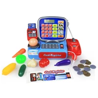kids supermarket cashier cash register pretend play educational toys for girls plastic electric groceries store worker oyuncak
