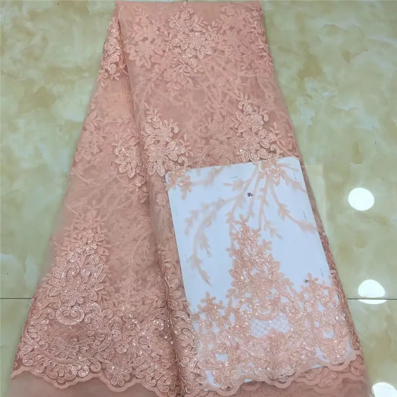 Дизайнерское вышитое блестками Сетчатое кружевное полотно вельветовые