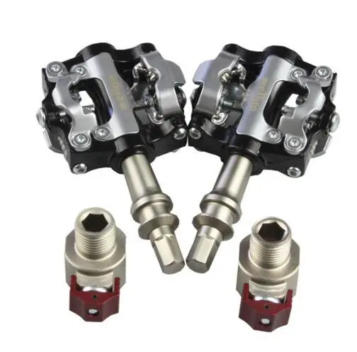 Wellgo QRD-WPD-M19 горный велосипед pegali MTB pegale A Sgancio Rapido In Lega di Alluminio 6061 CNC Pedali autobloccanti - Цвет: black
