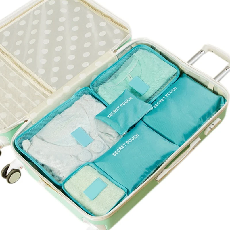 Shoes Underwear Travel Storage Bag Cartoon Waterproof Organizer Clothes Packing Drawstring 6PCs/Set | Дом и сад