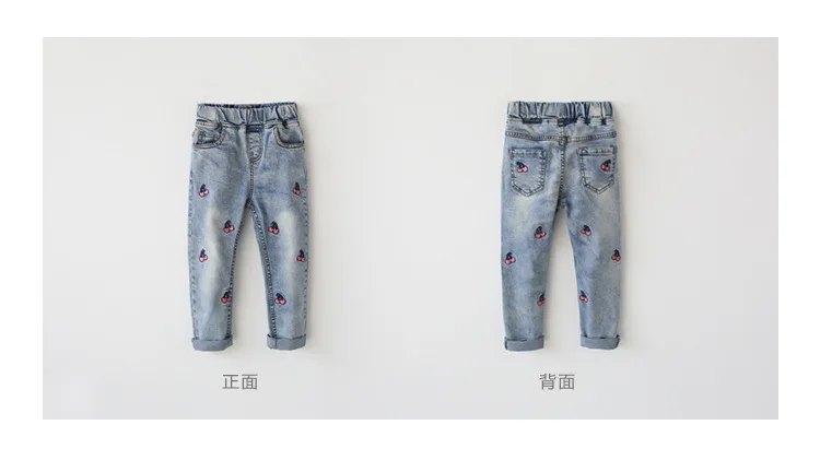 Детская одежда джинсы для девочек новинка 2016 года весна осень стильные штанишки