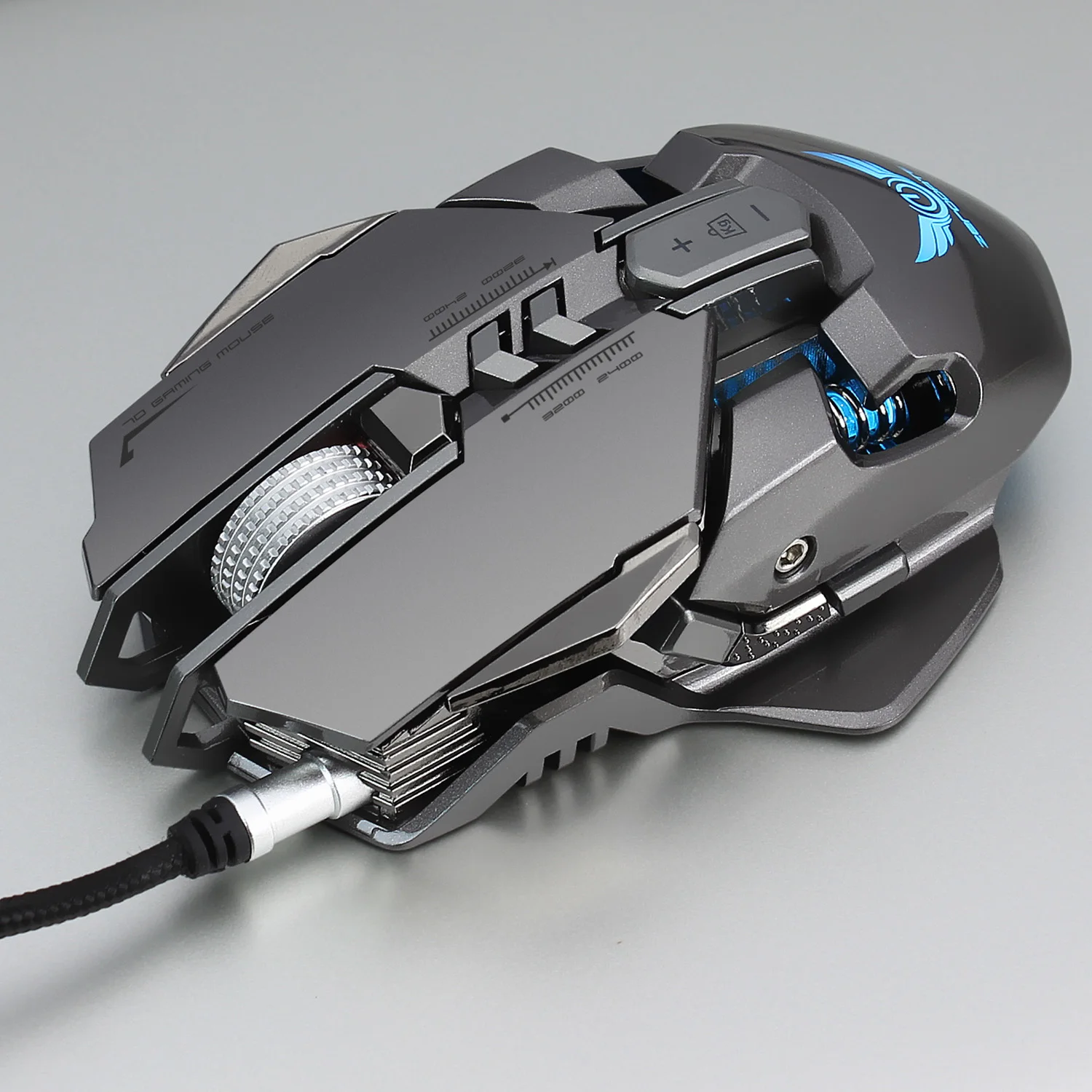 Новая Профессиональная проводная мышь ZERODATE X300GY высокого качества 4000 dpi, игровая компьютерная мышь, оптическая мышь(черный пистолет