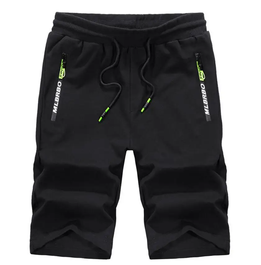 black Большие размеры M~ 8XL 9XL шорты мужские свободные эластичные Шорты хлопковые повседневные мужские пляжные шорты мужские спортивные Бермуды для бега - Цвет: black