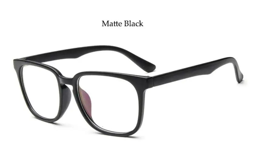 matte clear Квадратные женские очки, известный бренд, прозрачные компьютерные очки в большой оправе, черные очки для женщин, умник, близорукость, прозрачные очки - Цвет оправы: matte clear