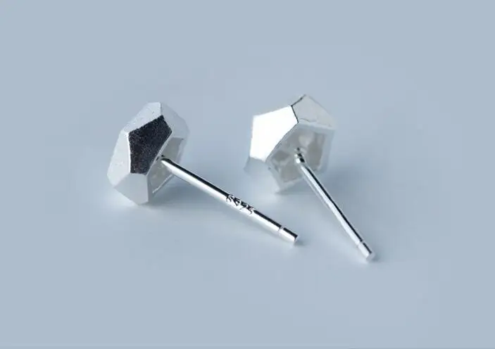 Настоящие мужские и женские. Серьги-гвоздики из стерлингового серебра 925 пробы с