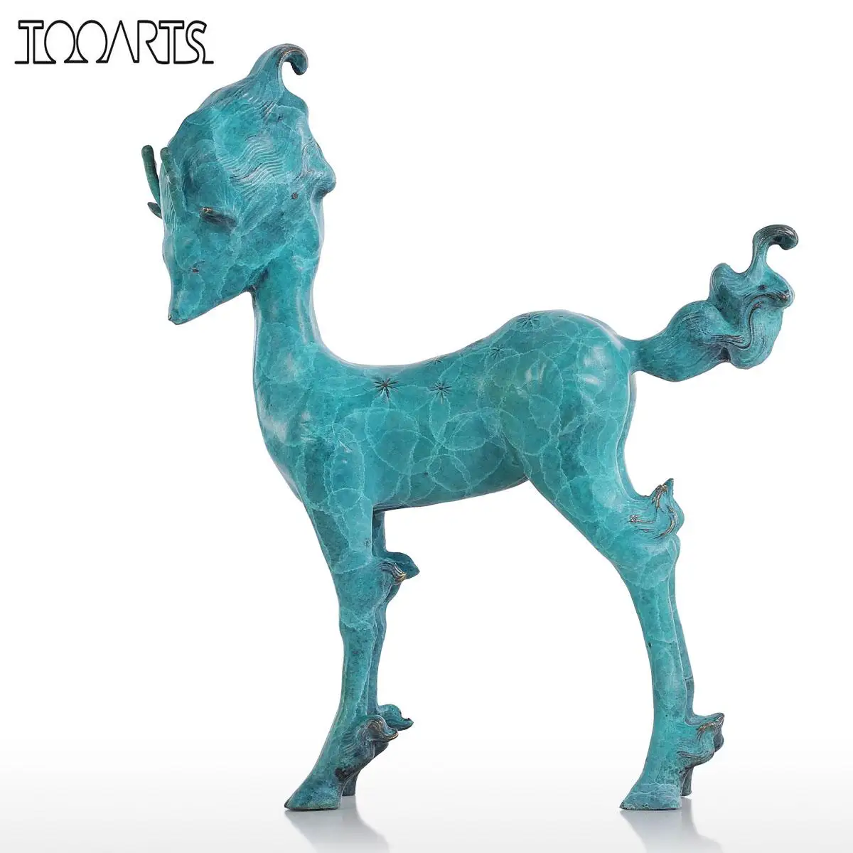 Tooarts олень Современная Скульптура животное Бронзовая статуя металлическая