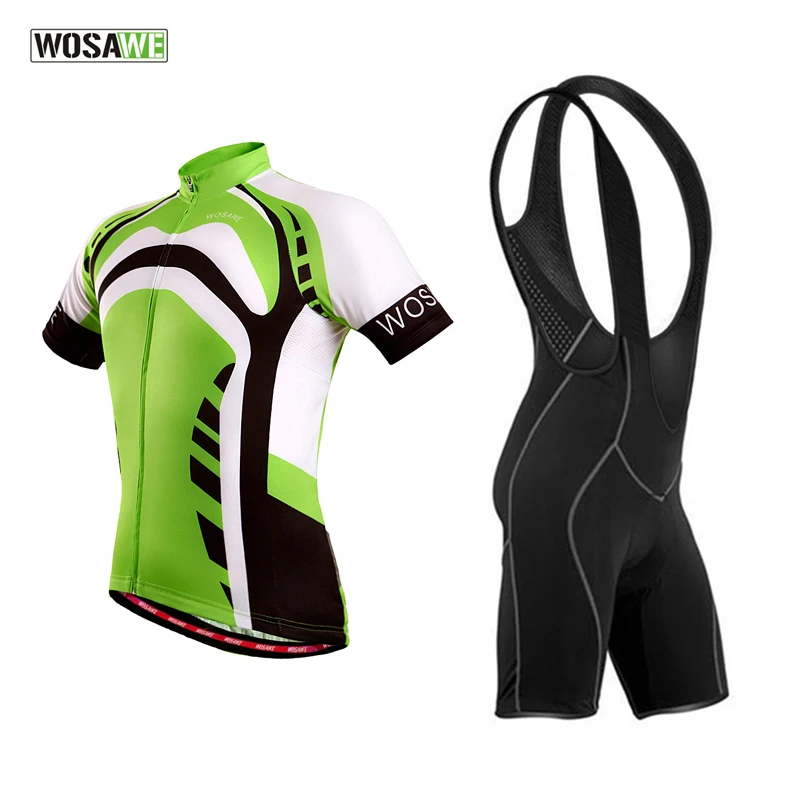 WOSAWE летний мужской комплект для велоспорта быстросохнущая рубашка + короткие