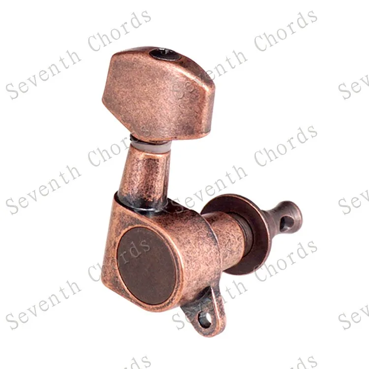 Набор 6 шт. Sealed-gear Guitar Tuning Pegs ключи тюнеры машинные головки для гитары-хромовый и черный и золотистый выбор