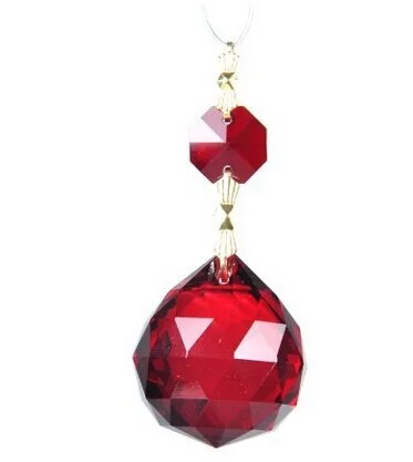

13pcs 30mm Faceted Ball + 14mm Octagon Bead Crystal Pendant Chandelier Glass Crystals Lamp Prisms Parts Hanging Pendants
