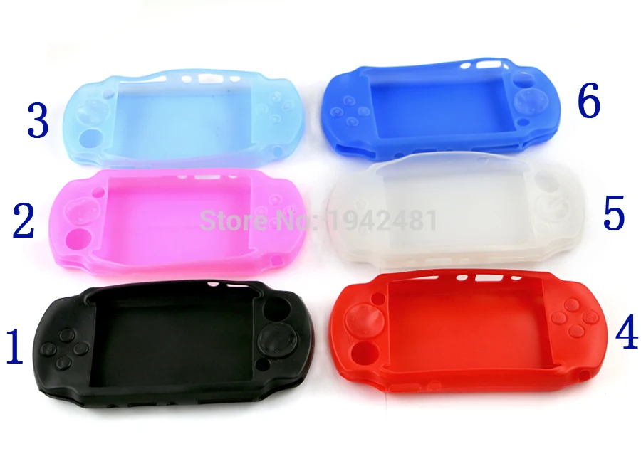 6 шт. красочный силиконовый чехол защитный для PSPE1000 PSP E1000 с номером отслеживания