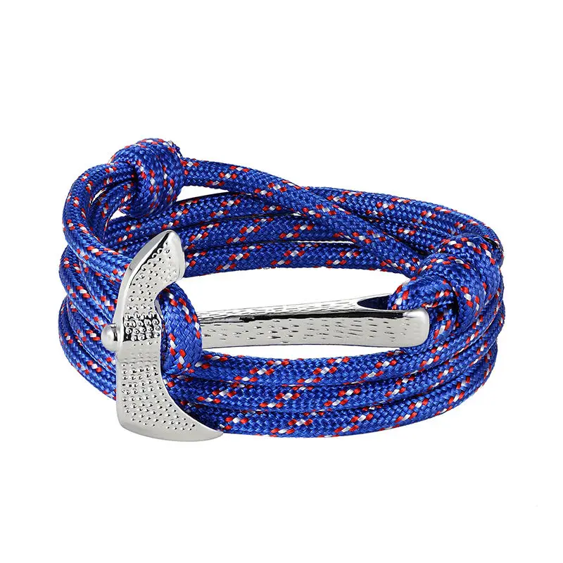 Ювелирные изделия многослойный золотой сплав Якорь Кожа браслет мужской для